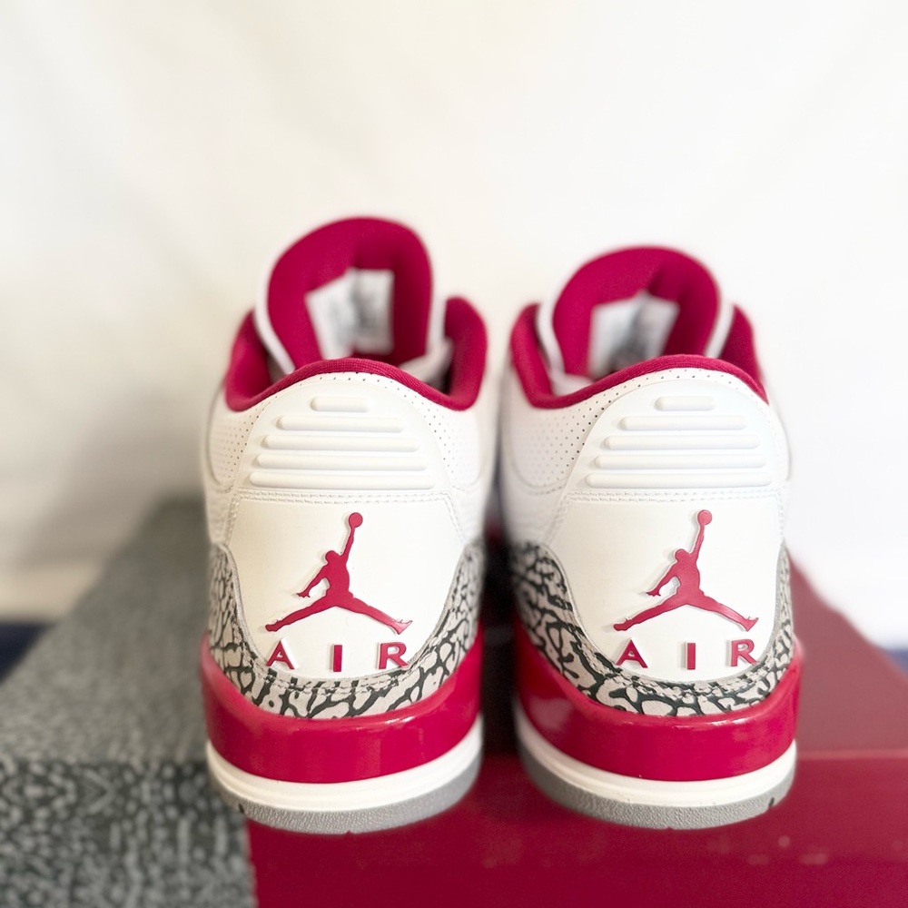 AUTHENTIC Jordan 3 Retro Cardinal Red size 12 CT8532-126 2022 PRE-OWNED w/ box - Picture 5 of 9